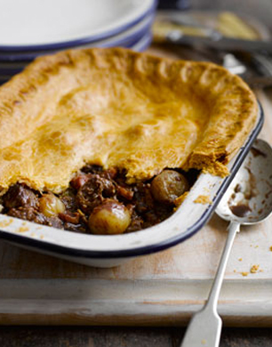 Steak, Shallot & Mushroom Pie