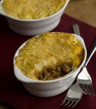 Parsnip and potato shepherds pie