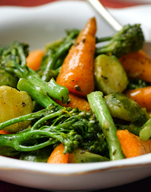 Tenderstem Carrots and Brussel Saute