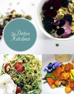 the detox kitchen sample dishes and logo