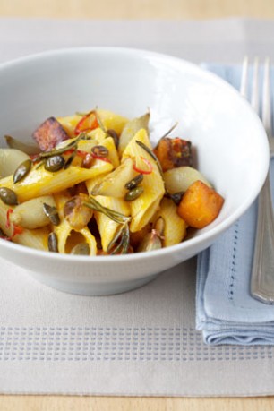 Roast-Shallots-with-Pennoni-Regati,-Chargrilled-Butternut-Squash-and-Pumpkin-Seeds