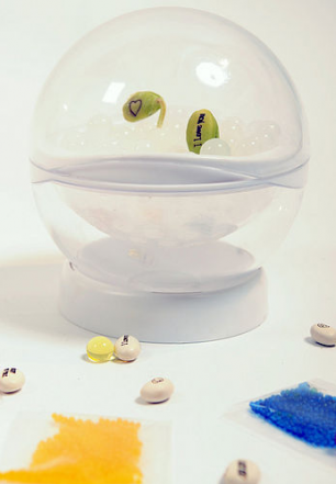 beans with messages growing in bowl