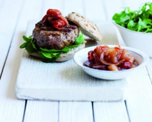 Lamb, Rosemary and Apple Burgers with Apple and Cider Relish