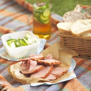 Lemonade Gammon with a Pimms Glaze