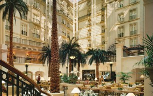 the winter garden atrium at the landmark hotel