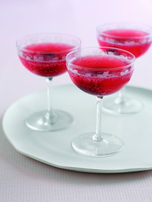 Blackberry & apple champagne cocktail