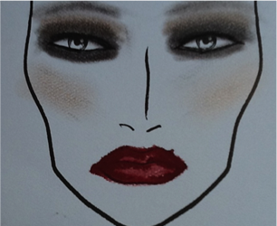 Aveda Look 3 Sketch