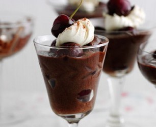 cherry brandy and chocolate mousse