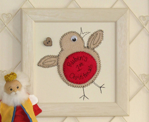 Robin Embroidered Artwork