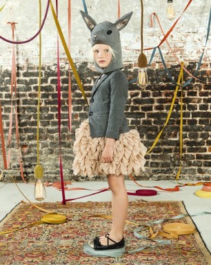 H&M All For Children Collection girl wearing bunny hat