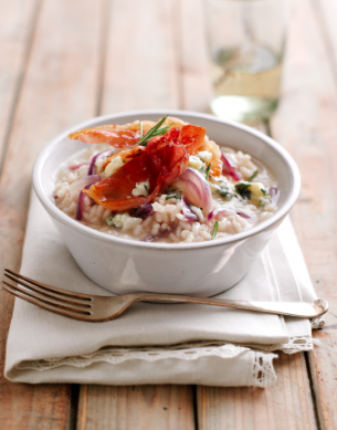 Onion and Blue Cheese Risotto