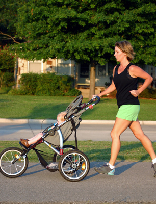 Post Pregnancy Fitness Tips woman with buggy