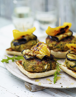 Halloumi and Courgette Burgers