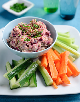 Beetroot Butterbean  Hummus