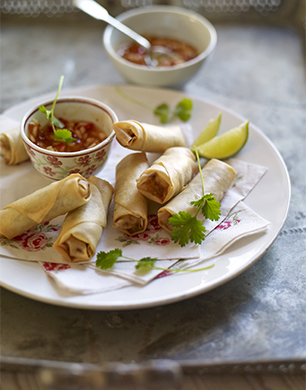 Pink Lady Apple, Prawn and Pork Spring Rolls with Apple and Sweet ...