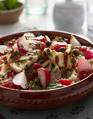 Radish and Quinoa with Pistachios and Grilled Halloumi Post