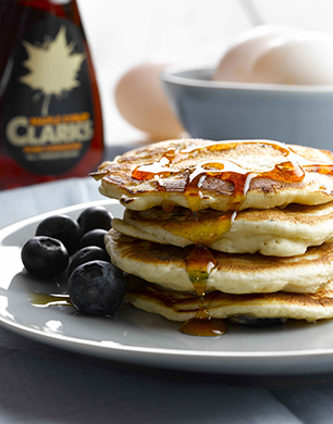 White Chocolate and Blueberry Pancakes Feat