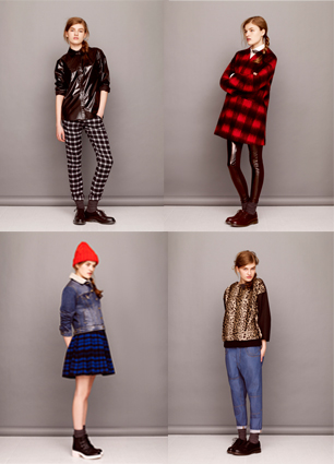 model wears 4 looks from ASOS AW13 collection