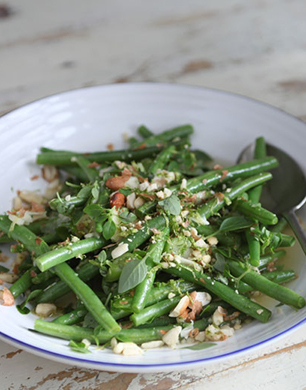 Summer Bean Salad with Basil, Peanut and Lime Dust Post