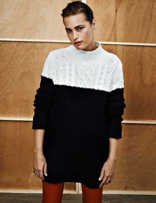 Yasmin Le Bon wears Winser London Cable Knit
