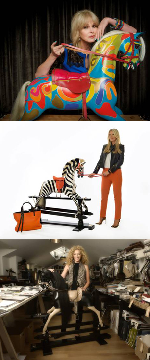 Charity Rocking Horses with celebs who designed them