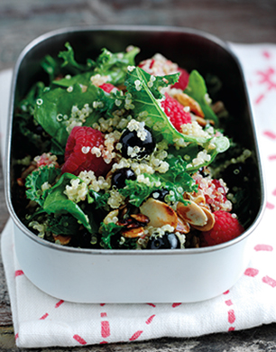Kale, quinoa and berry salad post