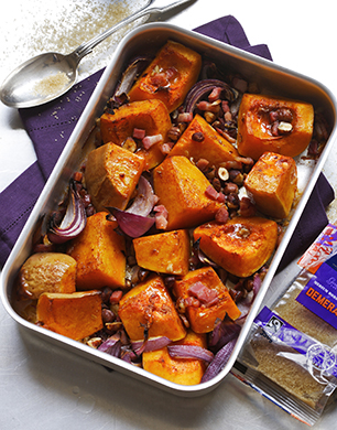 sugar roasted squash with bacon post