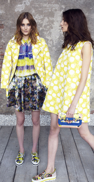 models waearing MSGM SS14 collection 