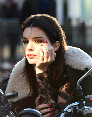 Behind the scenes on an Estée Lauder ad shoot with Kendall Jenner. Photo courtesy of Estée Lauder
