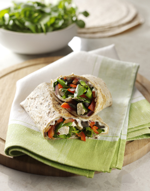 The Ultimate On-the-Go Snack Chicken, Watercress and Mozzarella Wrap