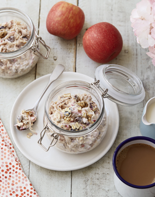 Apple and Cranberry Bircher Muesli Pots