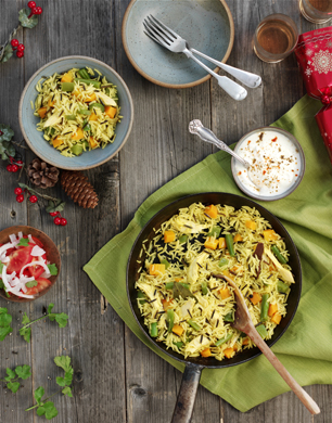 Tilda Roast Chicken or Turkey and Vegetable Pulao Christmas