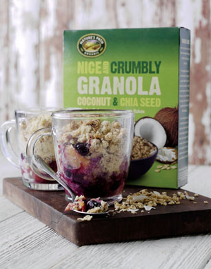 post-NATURE'S PATH_STEVE LEE_NICE & CRUMBLY COCONUT CHIA_MUG CRUMBLE_WITH PACK_LOWER RES